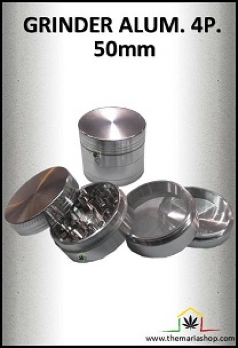 Grinder aluminium 4 parts with tamis