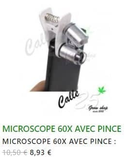 Microscope 60x avec pince